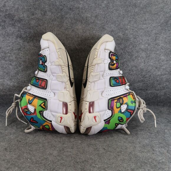 Nike Shoes Youth 4.5 Sneakers Air More Uptempo Peace Love Swoosh GS Athletic Mid - Picture 10 of 15